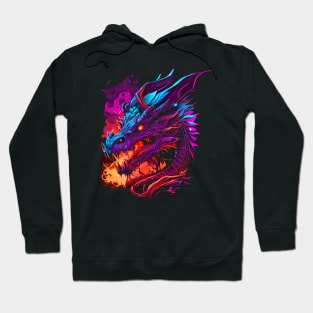 Dragon Lover Fantasy Art Fire Breathing Colors Hoodie